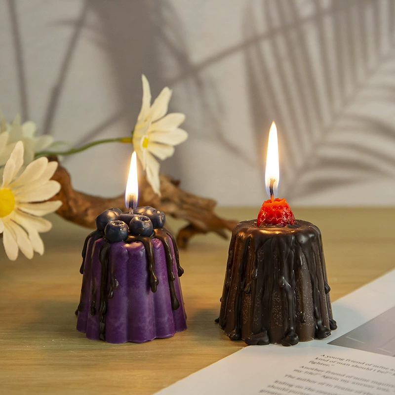 1Pc Cute Pudding Aromatherapy  - Home Fragrance Blueberry Scented Candle ulasan dan harga