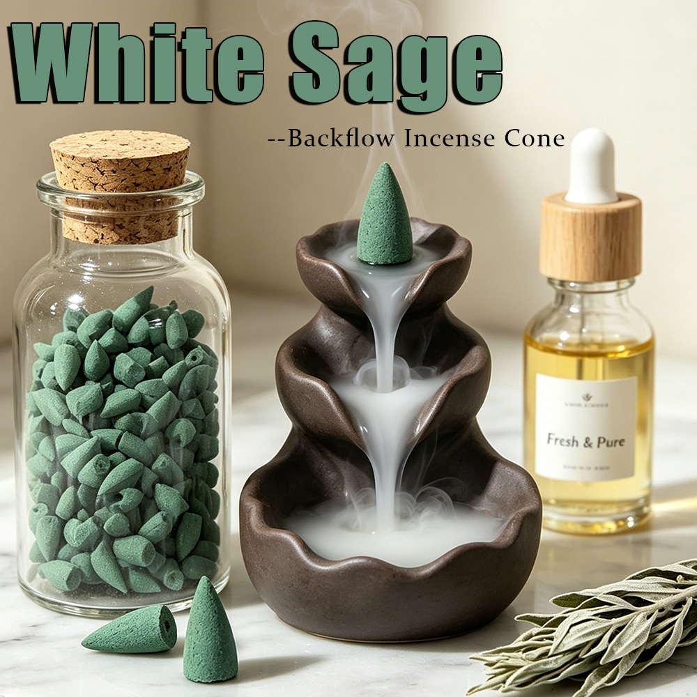 White Sage Scented Backflow In - Home Fragrance Luxury ulasan dan harga