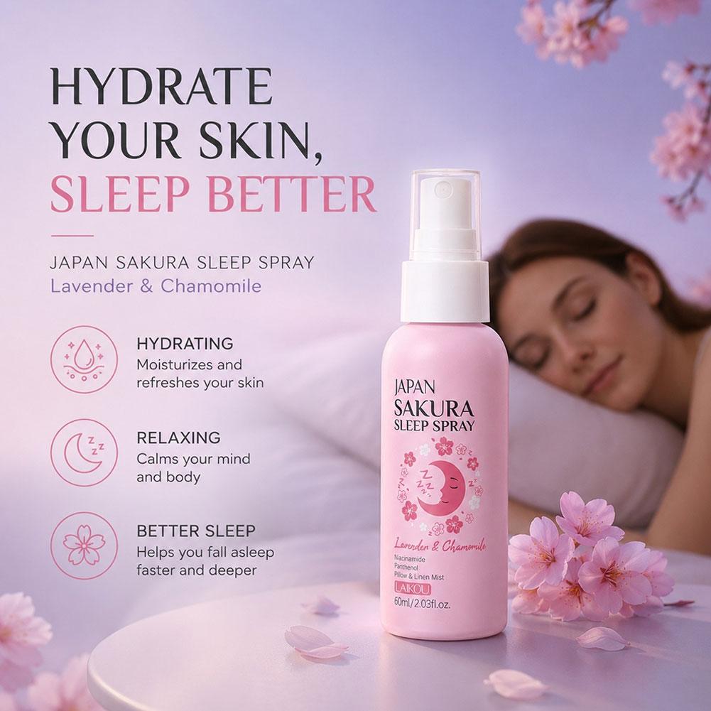 LAIKOU Japan Sakura Sleep Pill - Lavender Pillow Spray ulasan dan harga