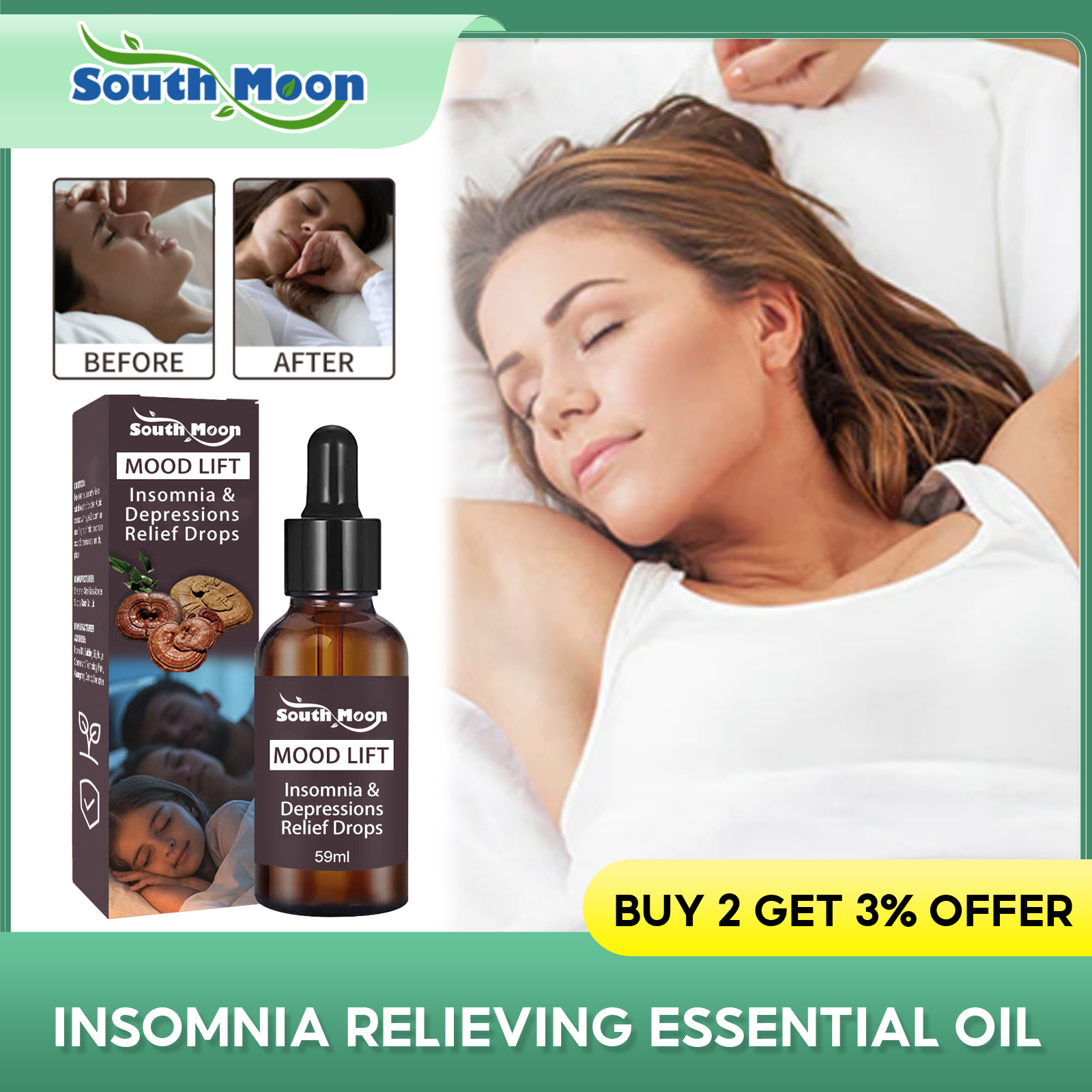 Insomnia Treatment Drops Deep  - Lavender Pillow Spray ulasan dan harga