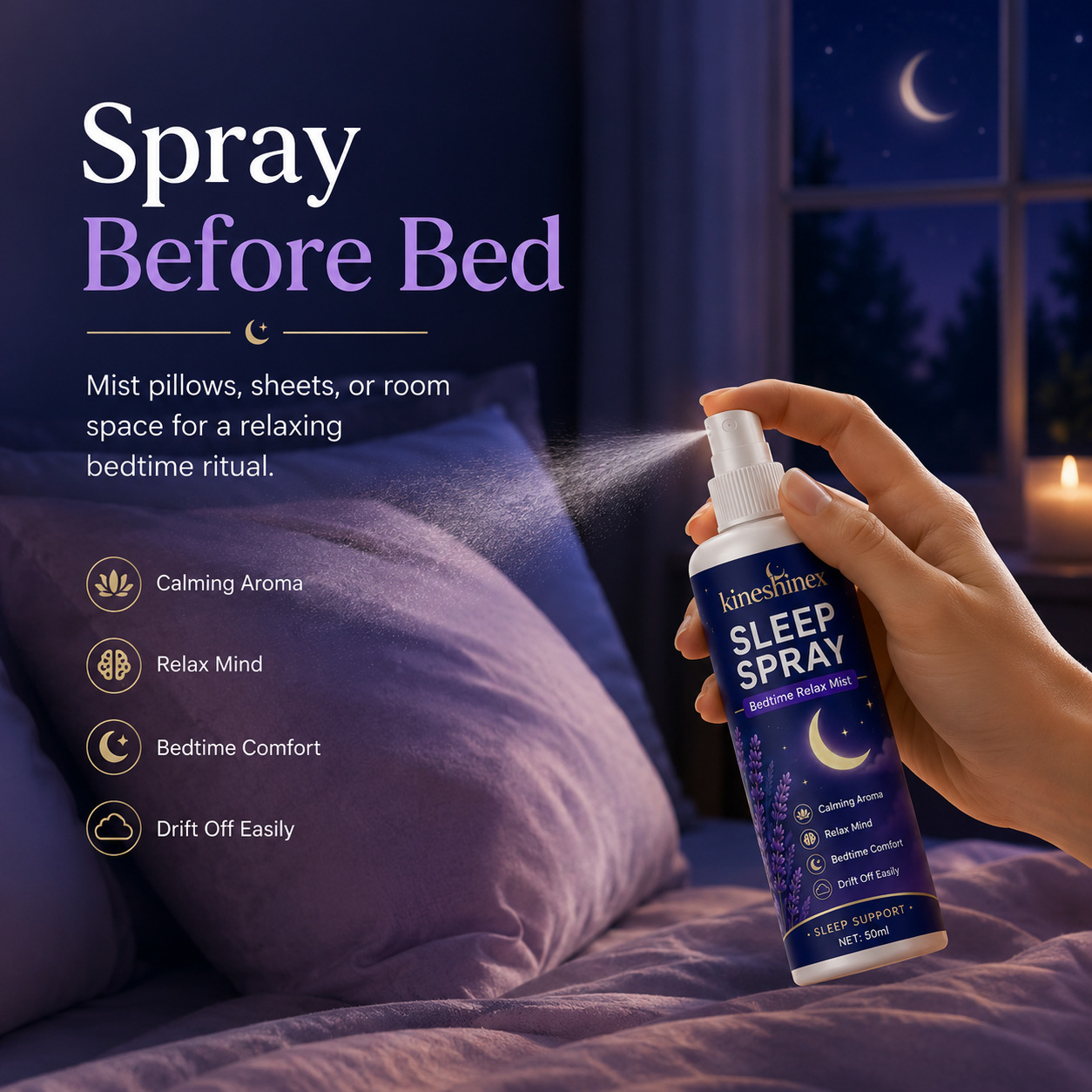 Sleep Spray – Bedtime Relax Mi - Lavender Pillow Spray ulasan dan harga